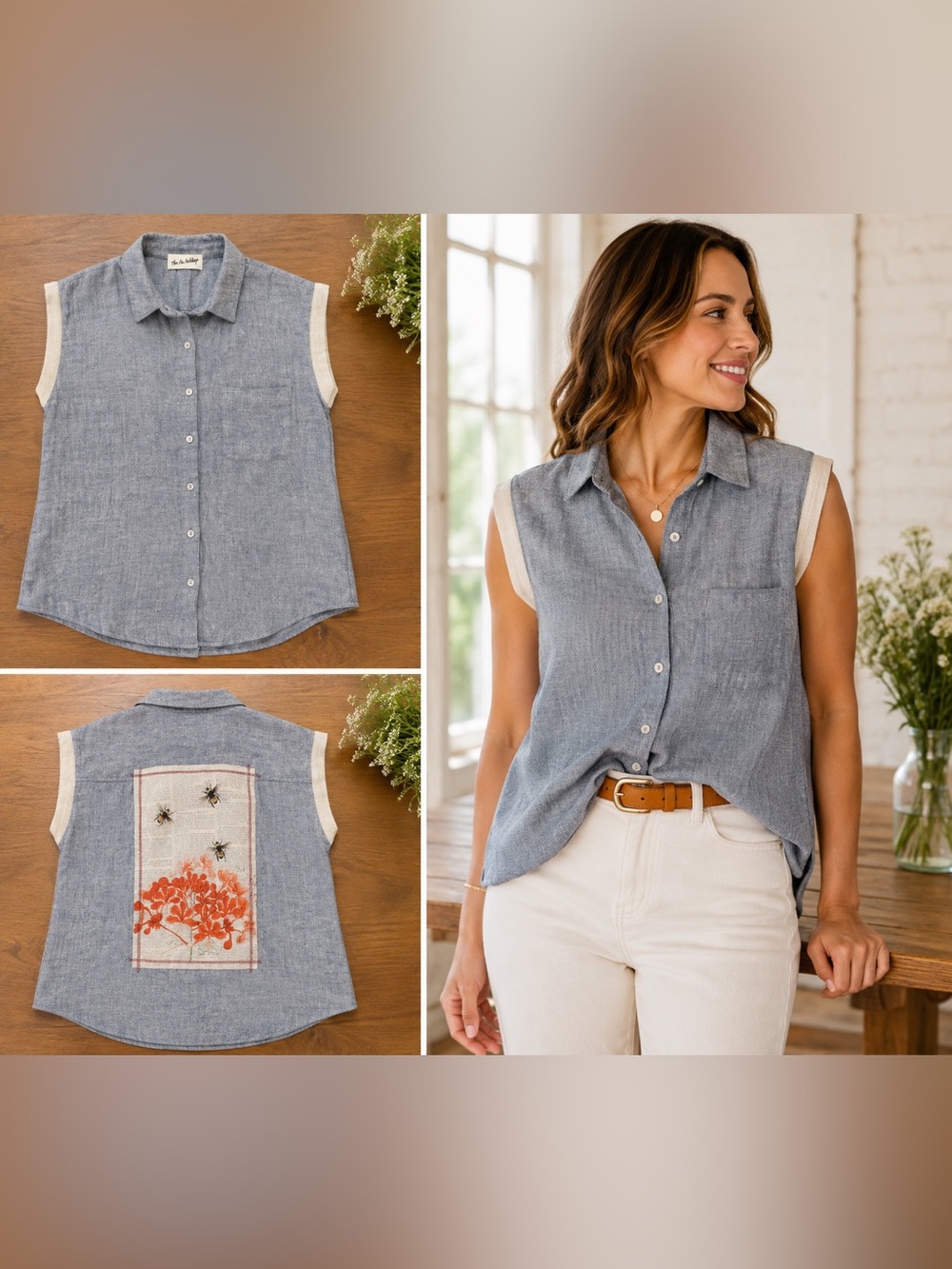 THE NU VINTAGE- Apiana Woven Top NWT